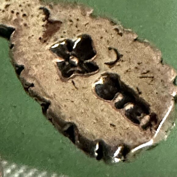 Sterling silver green  Sea Glass  Pineapple charm dangle earrings - Picture 8 of 9